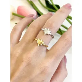 Anel Coração com Zirconias no Contorno RODIO