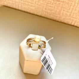 Anel Pérola com 3 Fileiras