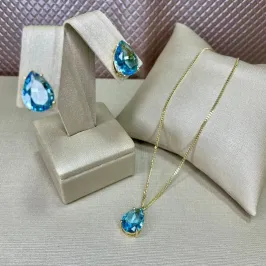 Brinco Gota Azul