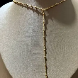 Colar Gravata com Ponto de Luz