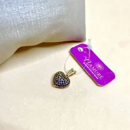 Pingente Coração Crav Azul