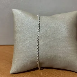 Pulseira Cordão Baiano Prata
