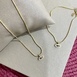 Pulseira Rabo de Rato com Olho Grego