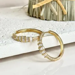 Brinco Argola Grande - Com Zircônias