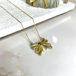 Colar Borboleta Cravejada