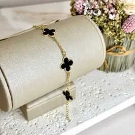 Pulseira Inspiração Trevo Preto