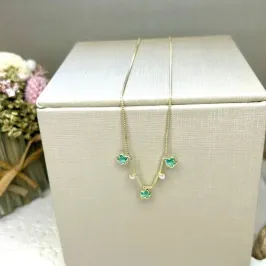 Choker Florzinhas Banhado a Ouro