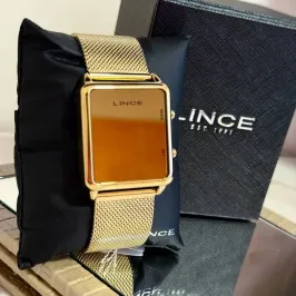 Relógio Lince Feminino Ref: Mdg4619l Bxkx Digital LED Dourado