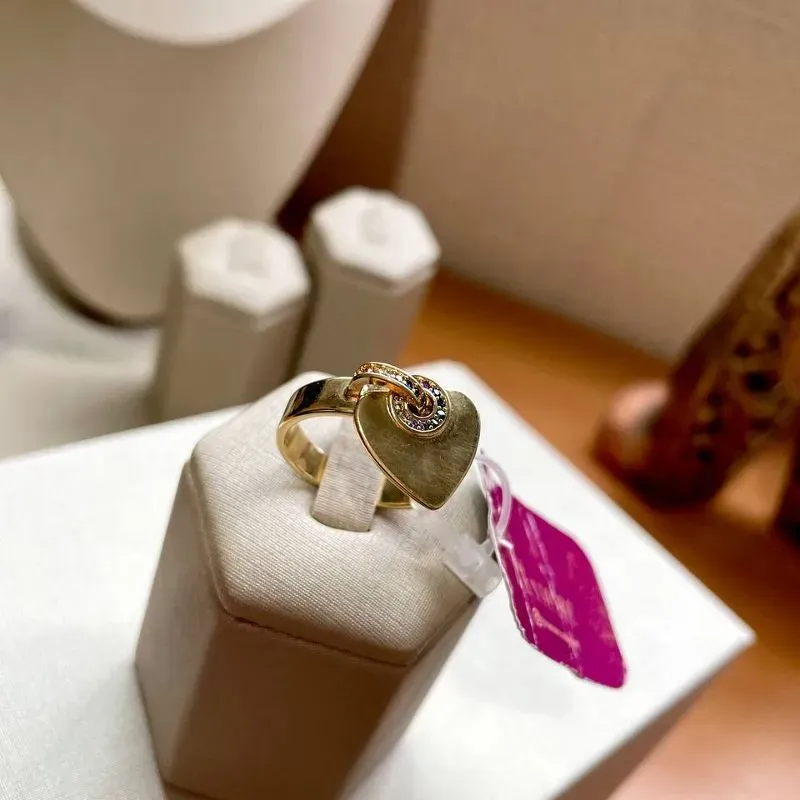 Anel Liso Pingente Coração