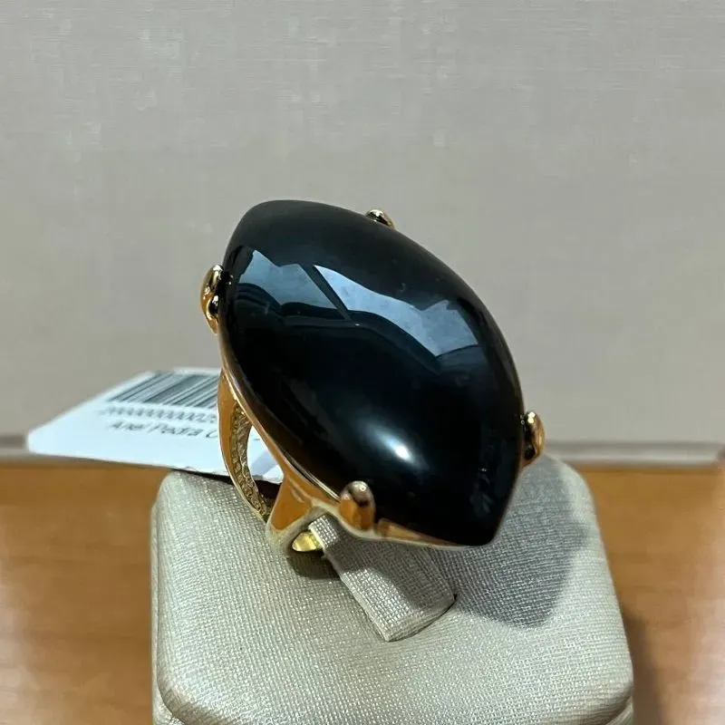 Anel Pedra Natural Onix