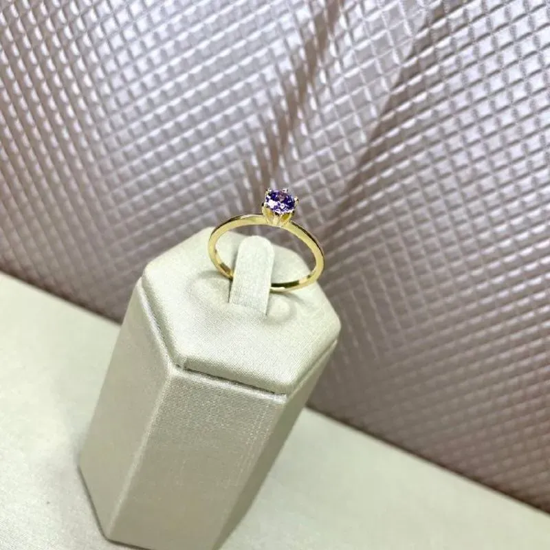 Anel Solitário Lilas