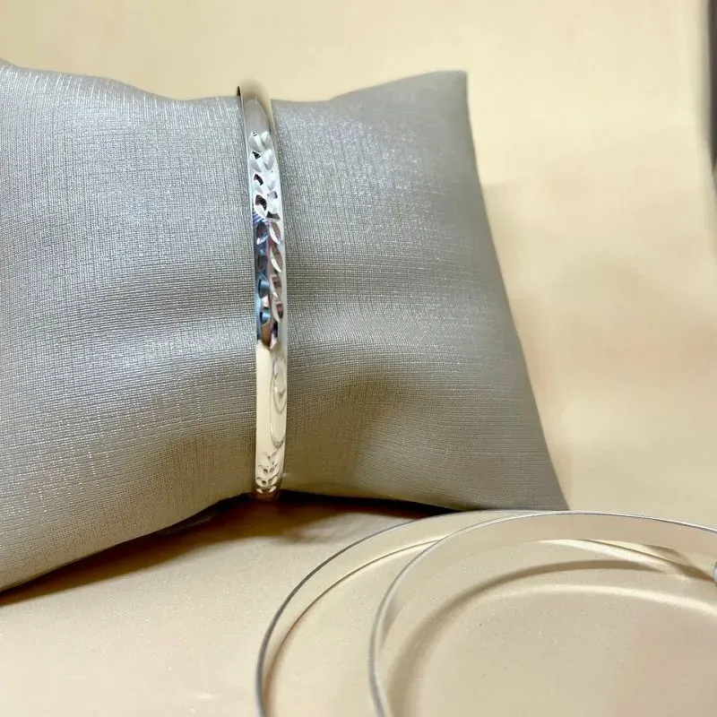 Bracelete Tradicional Banhado Rodio Branco