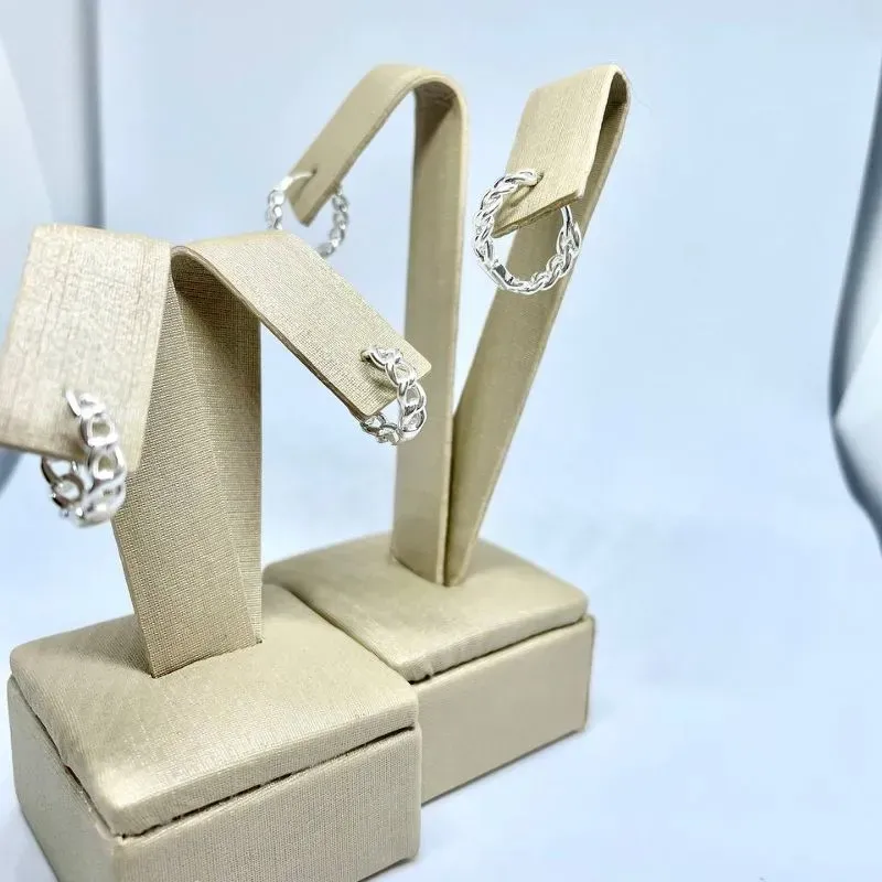 Brinco Argola Elos M Ouro Branco