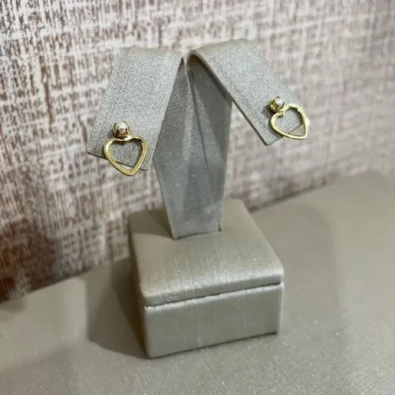 Brinco Coração Banhado Ouro 18k