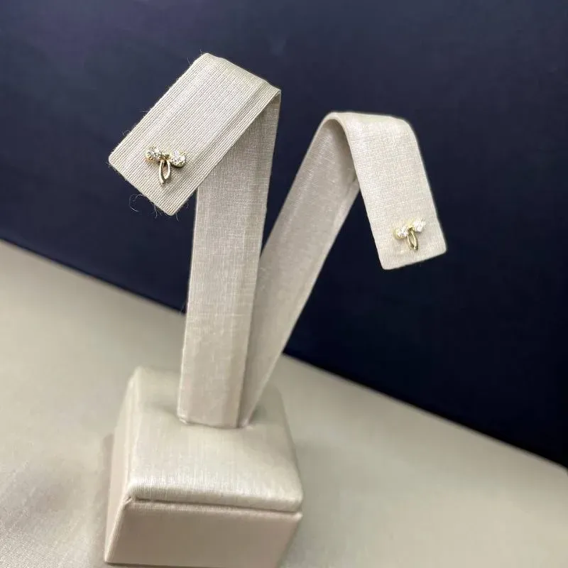Brinco Mini Laço Cravejado