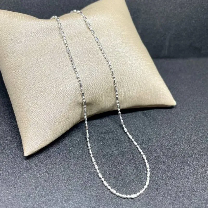 Colar Canutilho Banho Ouro Branco