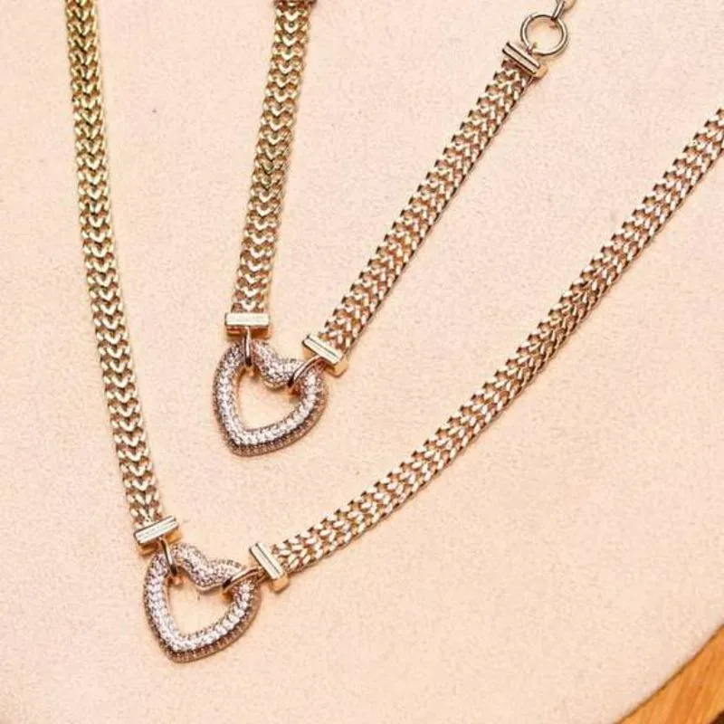 Colar Choker Coração Cravejado