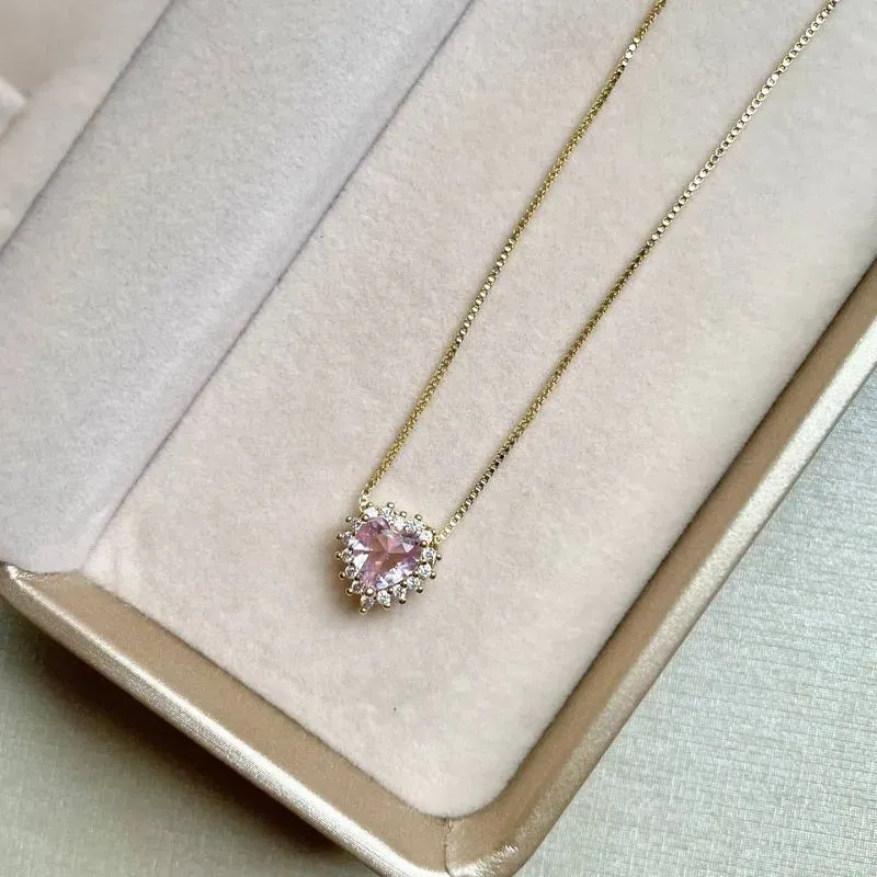 Colar Coração Rosa Crav