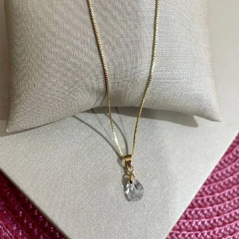 Colar Gota Cristal