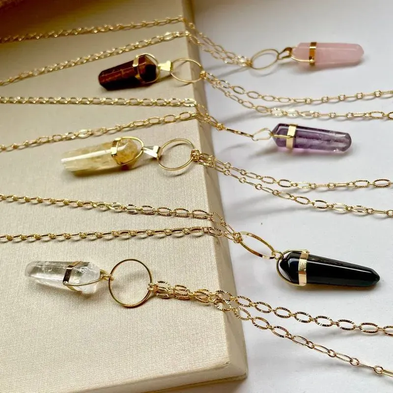 Colar Malha Diamantada com Pg Biterminado