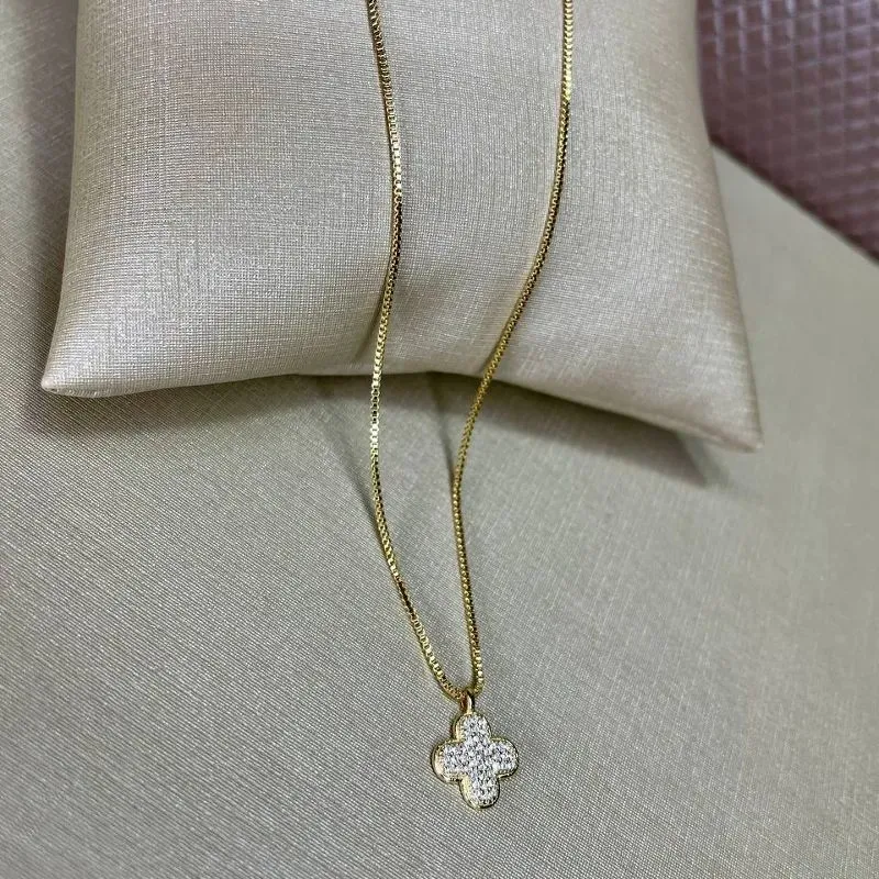 Colar Veneziana com Trevo