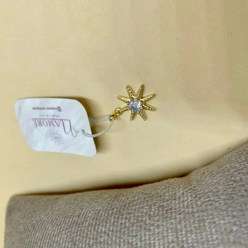 Pingente Estrela com Zircônia