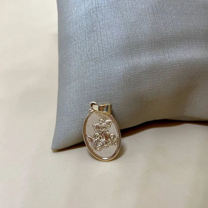 Pingente São Jorge Medalha Oval