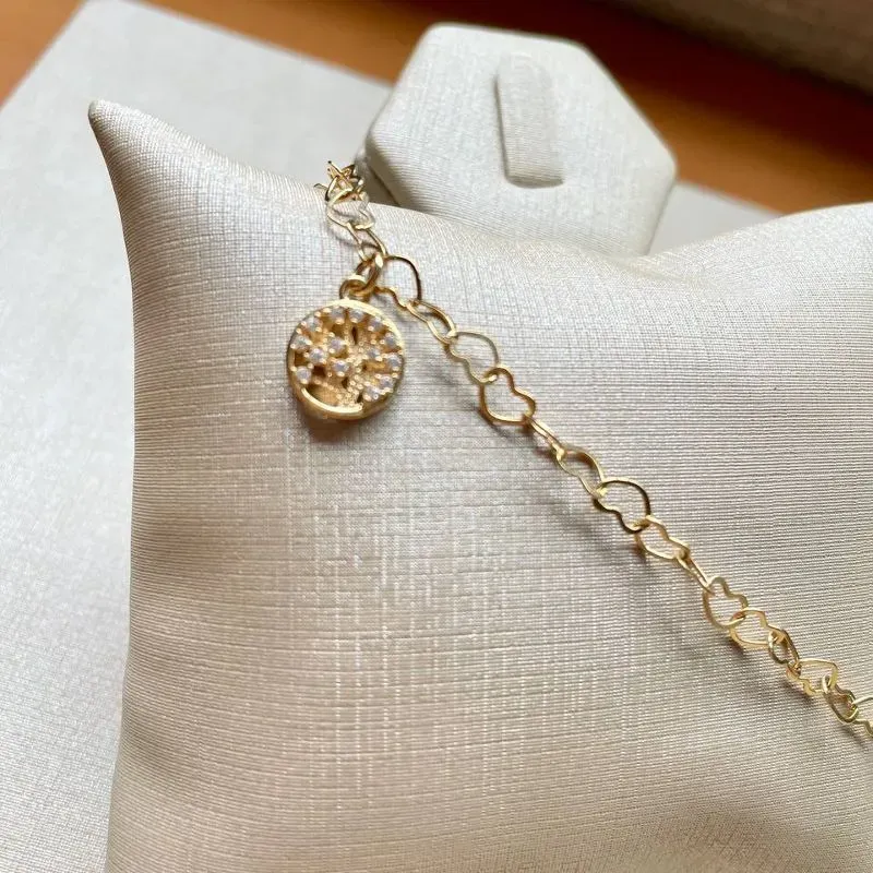 Pulseira Corações c Arvore da Vida