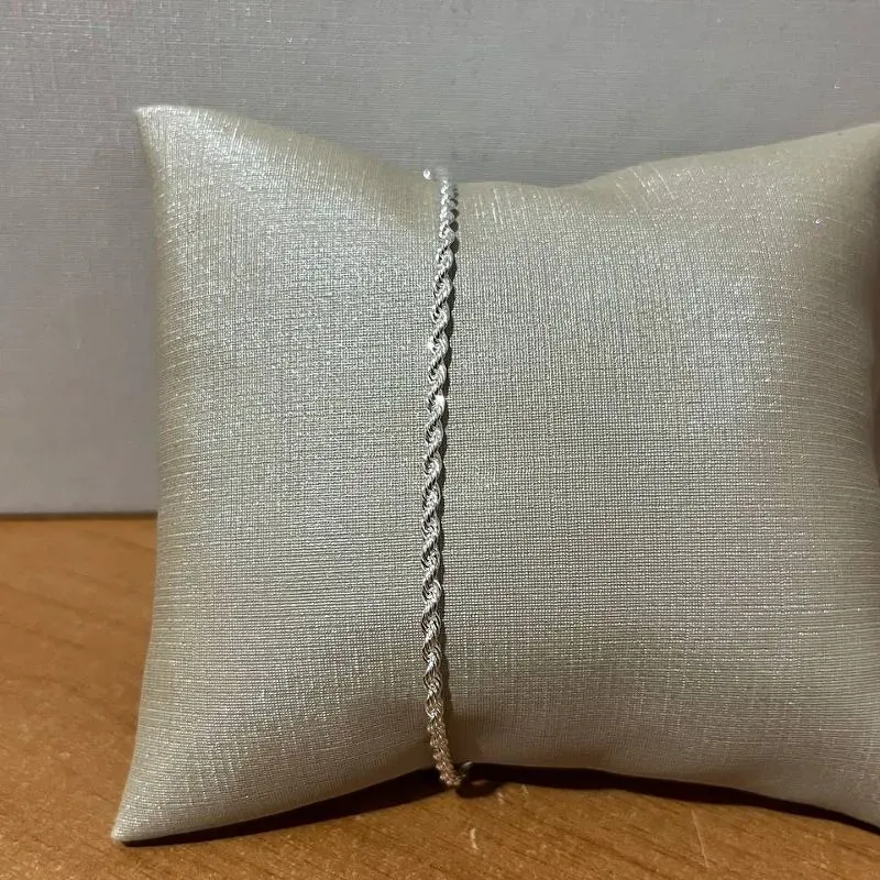 Pulseira Cordão Baiano Prata