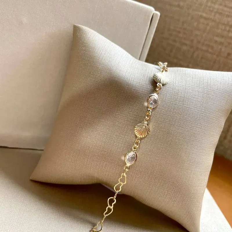 Pulseira Cristais com Conchas