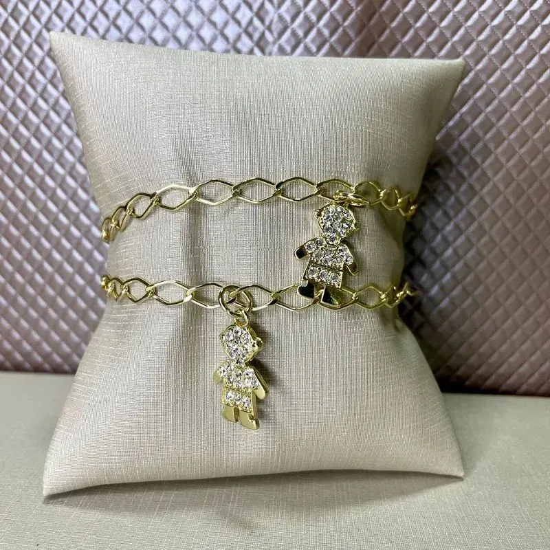 Pulseira Diamantada com Filho Cravejada