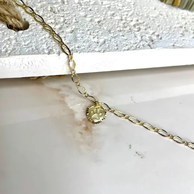 Pulseira Diamantada com Patinha de Cachorro