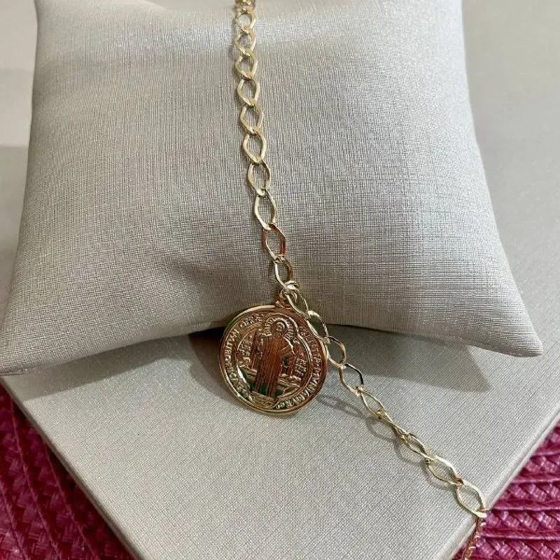 Pulseira Diamantada com São Bento