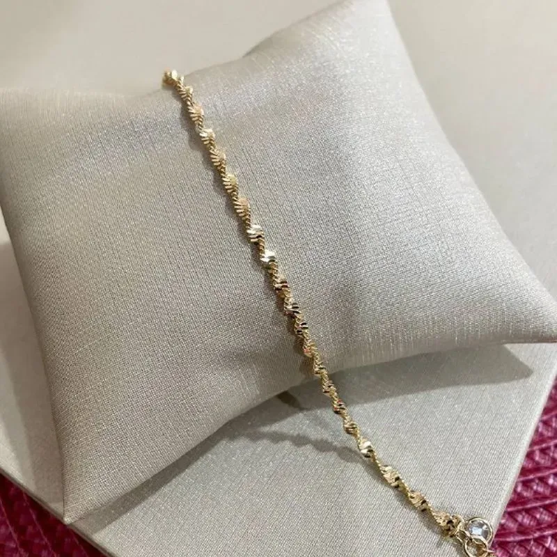 Pulseira Elo Virado com Ponto Luz