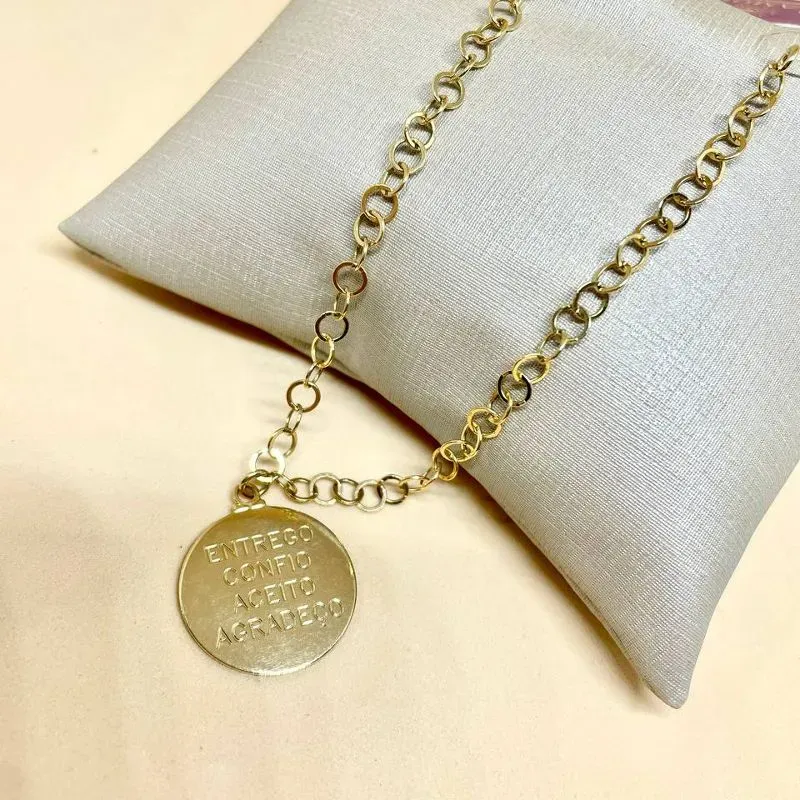 Pulseira Entrego, Confio com Elo Portugues