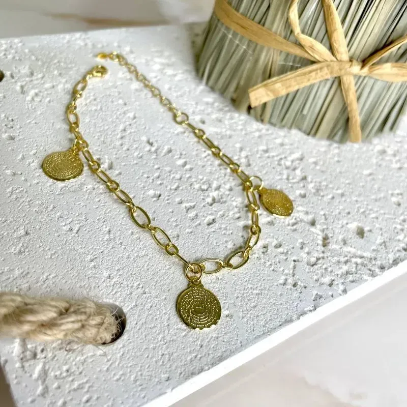 Pulseira Pai Nosso Banhado a Ouro