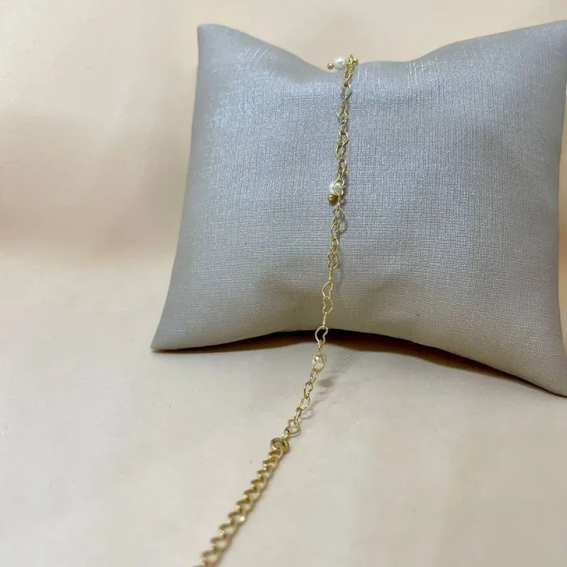 Pulseira Pérola Infantil Coração