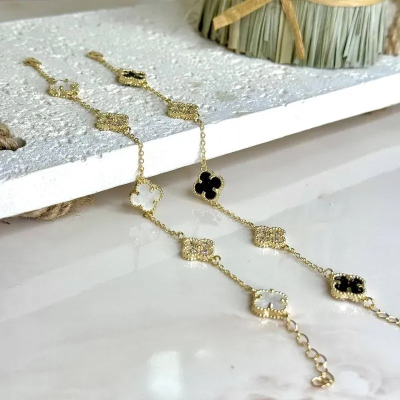 Pulseira Trevo Inspiração Preto