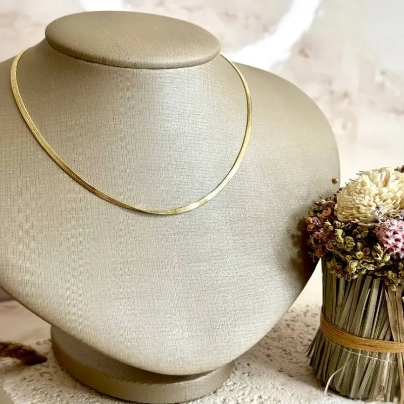 Colar Choker Fita 3mm Fina - 36+5cm