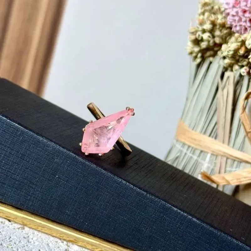 Anel Gota Rosa ExtraGrande