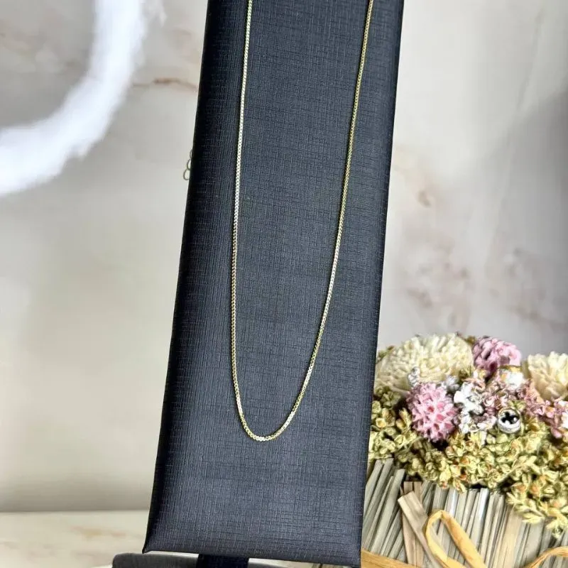 Colar Gargantilha Veneziana 40cm 0,8mm - Banho Ouro 18k