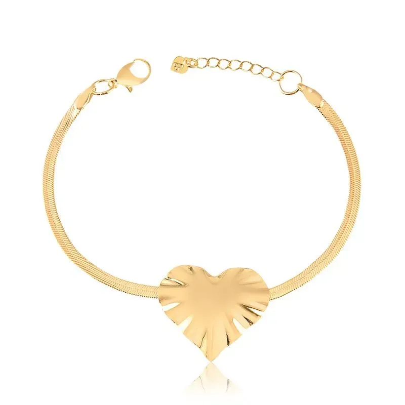 Pulseira Coração Banhado - Vicenza