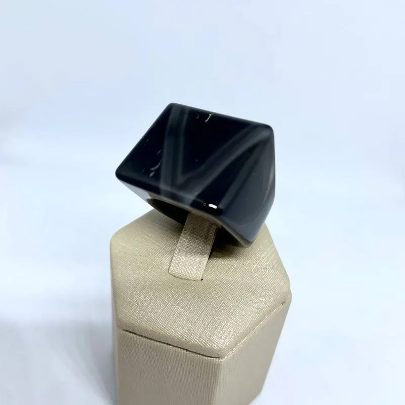 Anel Pedra Natural Onix