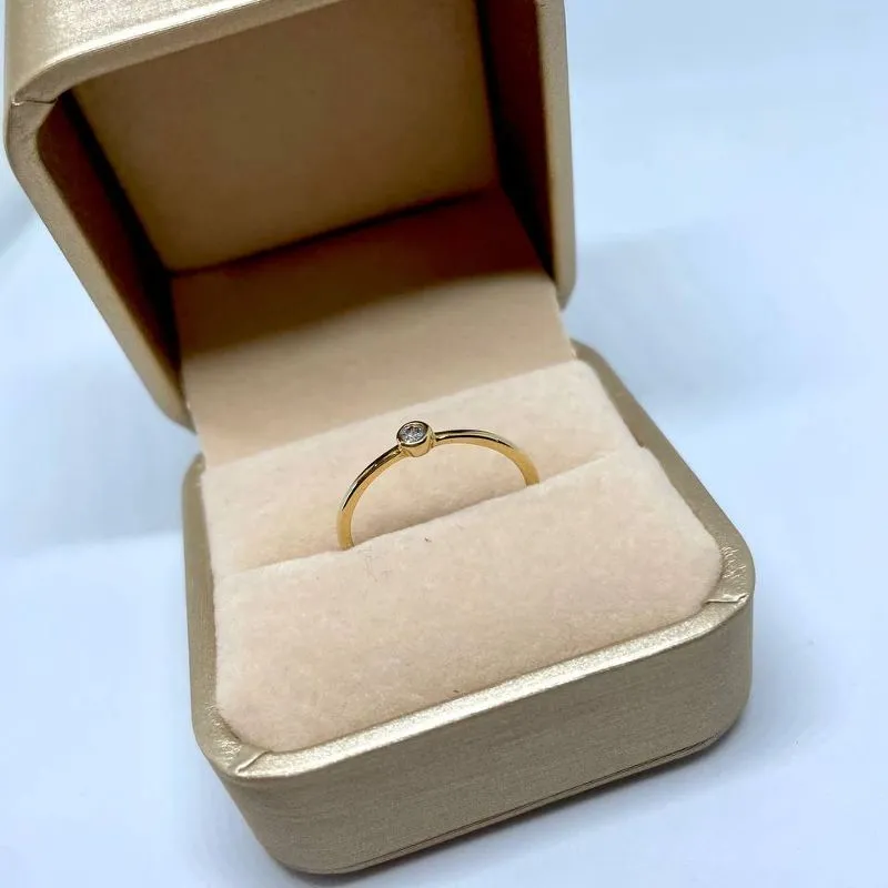 Anel Zirconia Branca