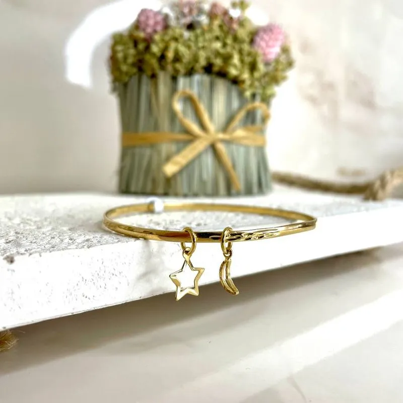 Bracelete Estrela e Lua