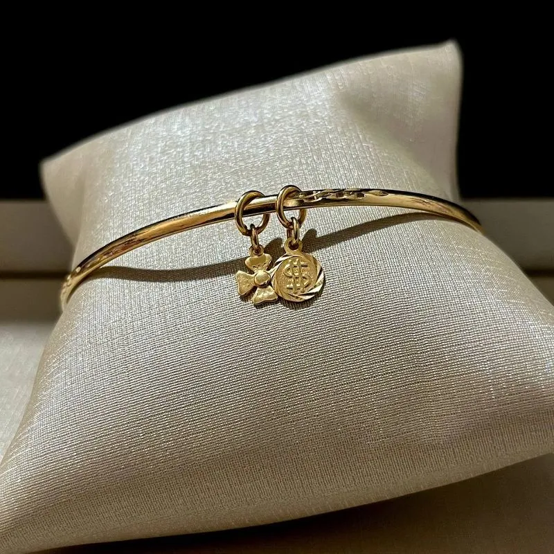 Bracelete Fino Pg Trevo e Dinheiro