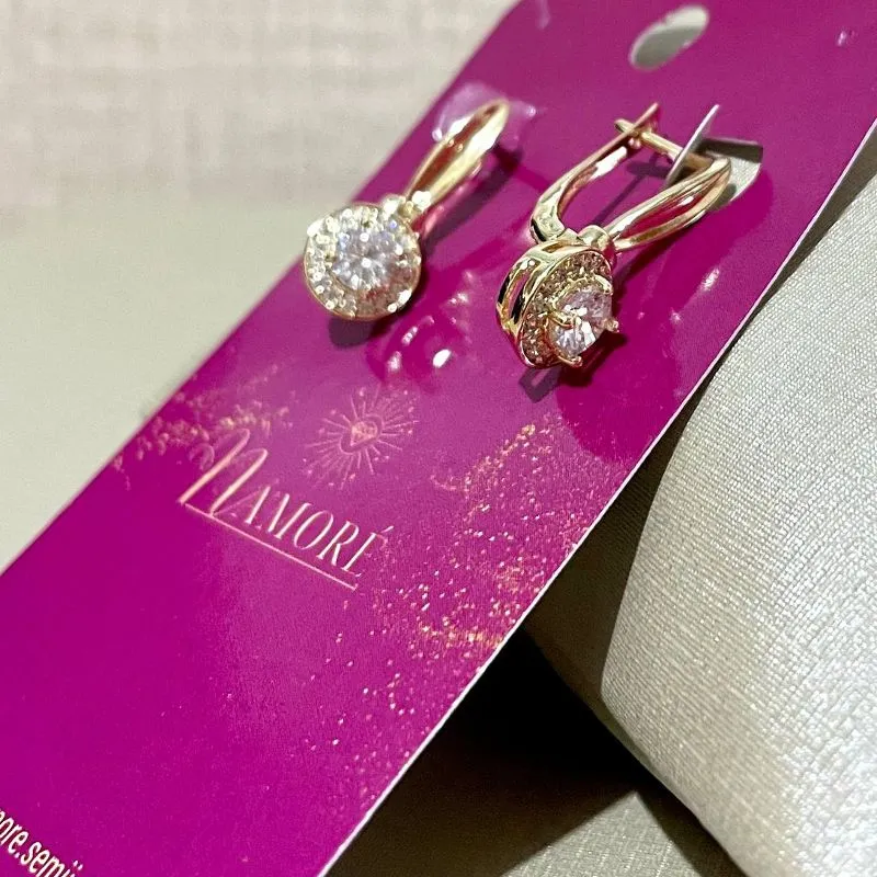 Brinco Argola c Cristal em baixo Crav