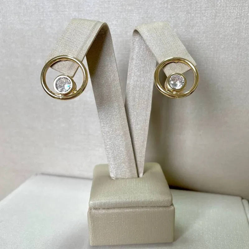 Brinco Argola com Cristal no meio