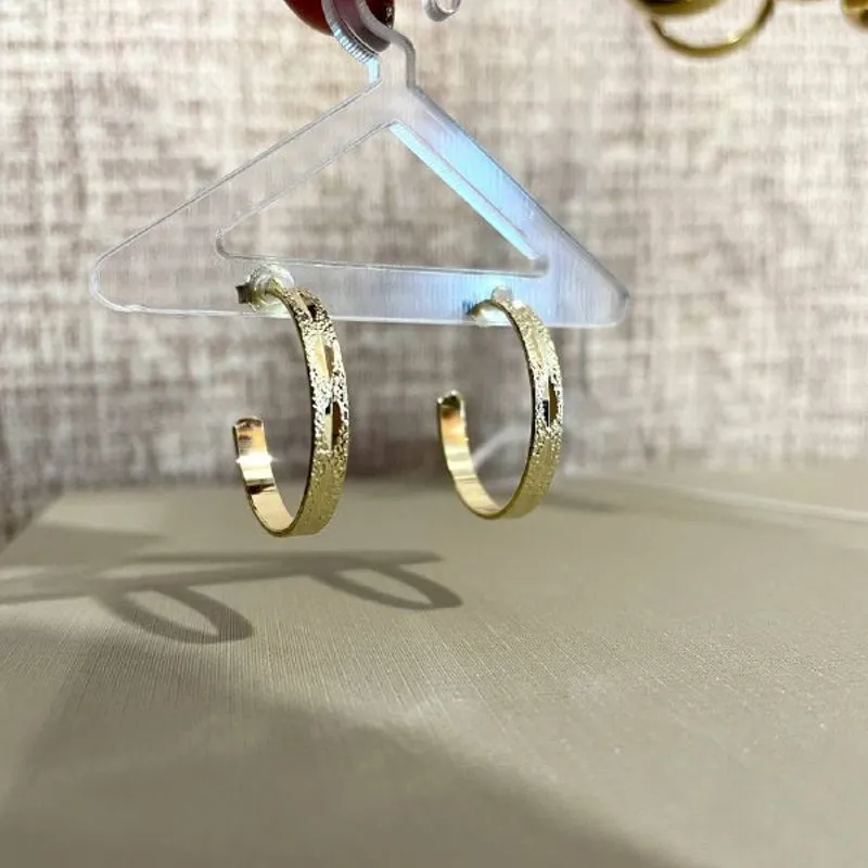 Brinco Argola Diamantada