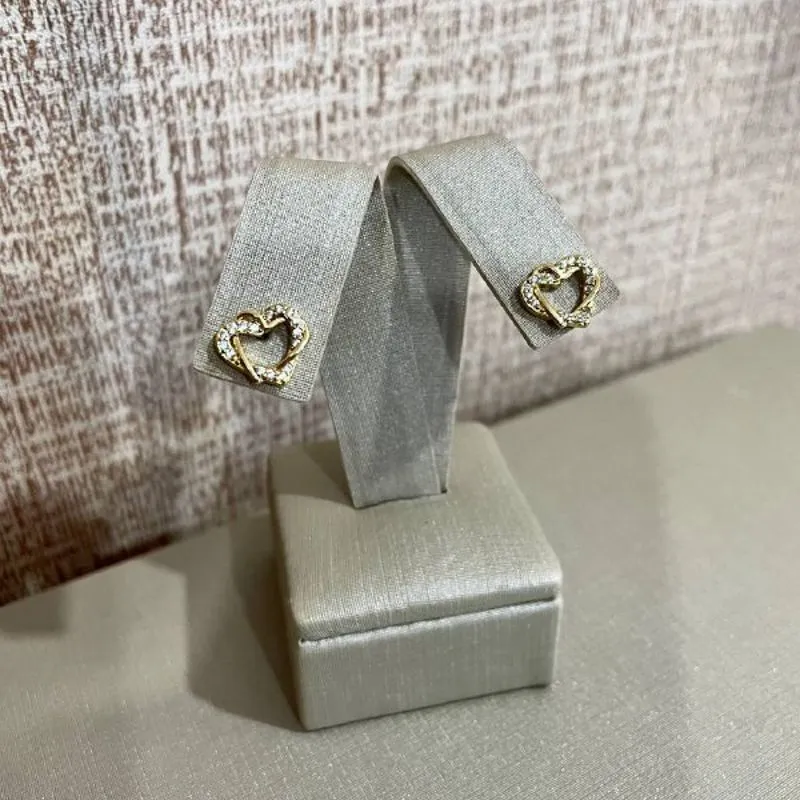 Brinco Coração Zirconia